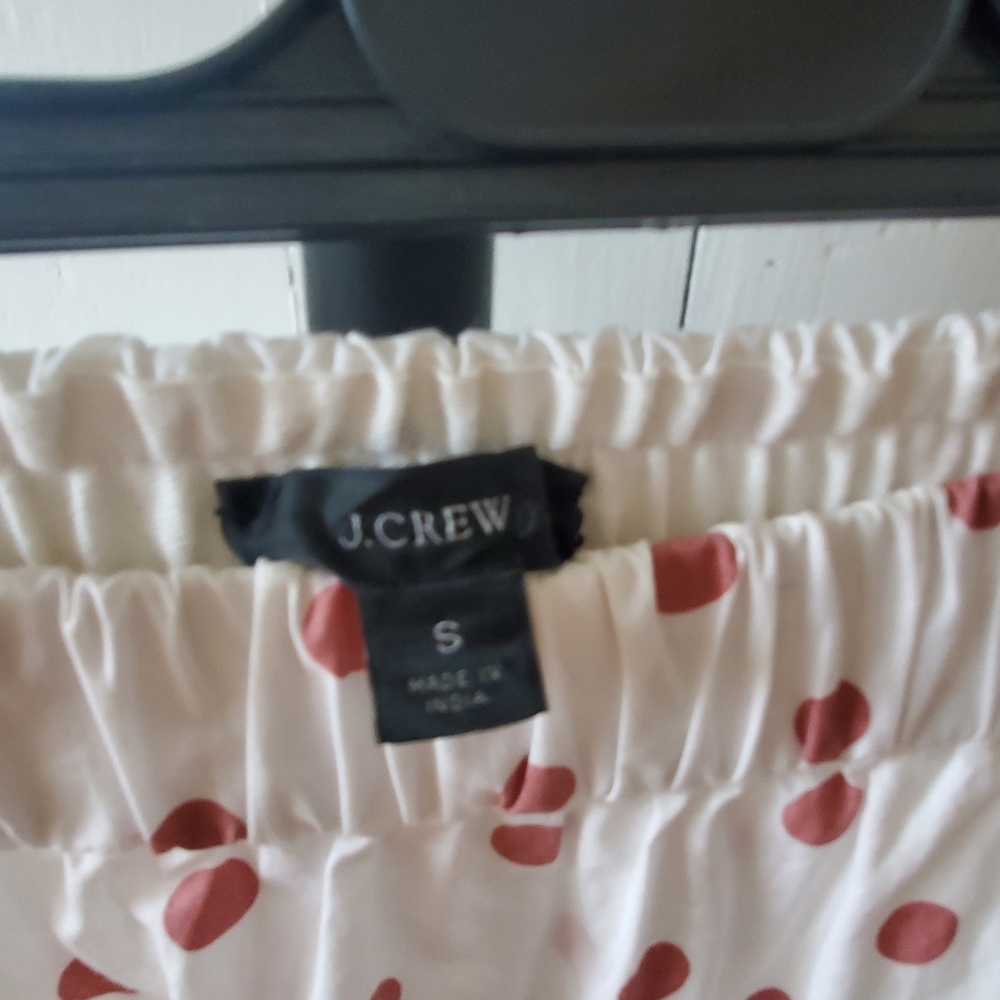 J. Crew White Maxi Skirt with Pink Polka Dots - Picture 4 of 5